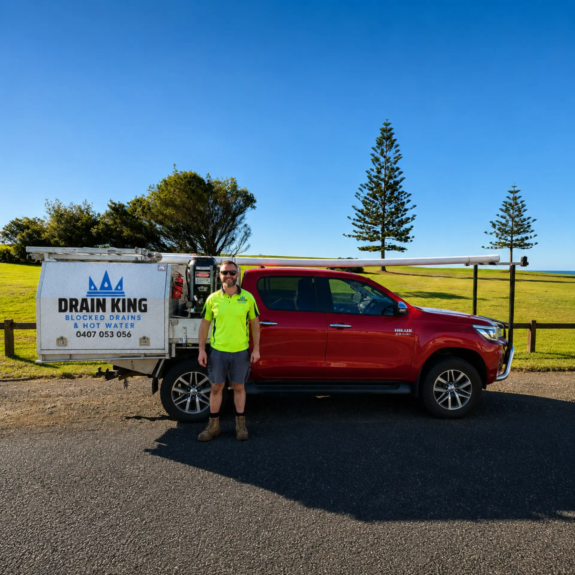 Drain King specialist plumber on site